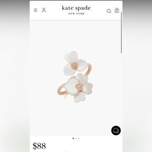 Kate Spade Precious Pansy Wrap Ring